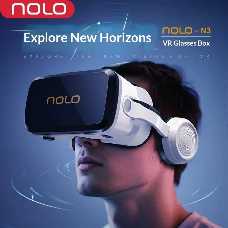 3D VR Headset with Bluetooth Headphones | Virtual Reality Glasses for Smartphones | Braviixx