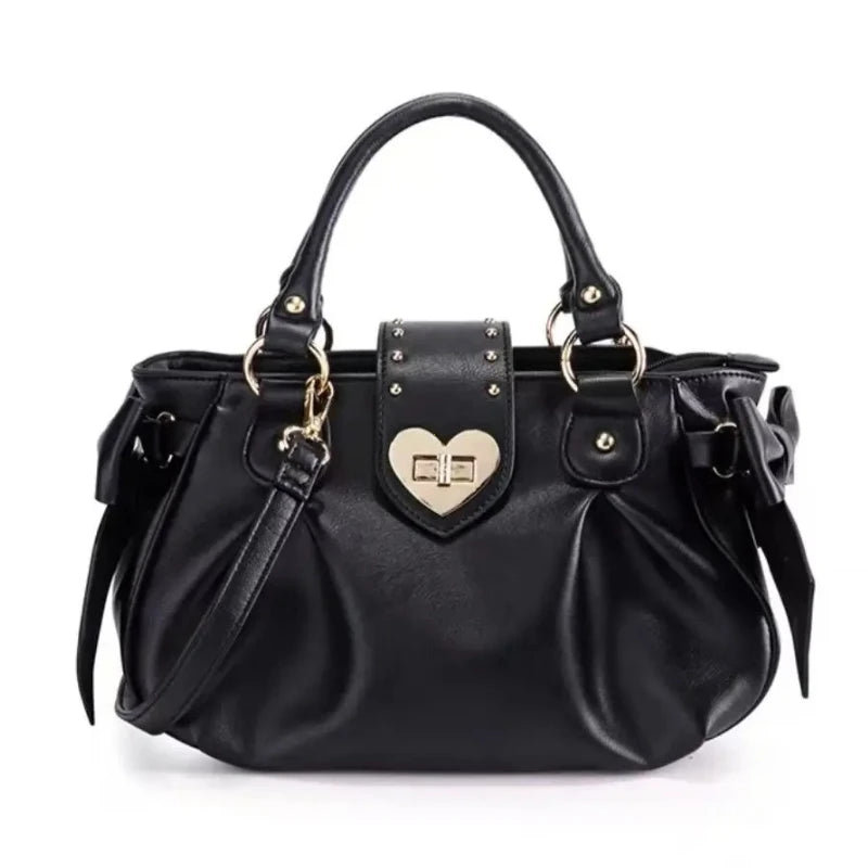 Bow-Detail Handbag | Heart Hardware & Mini Bow Design Options | Braviixx