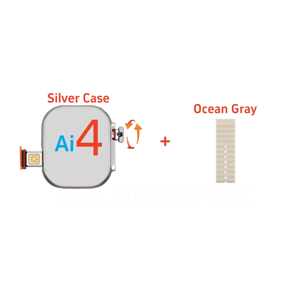 Ultra AI4 SIM Smartwatch | AMOLED Display & Rotating Camera | Braviixx