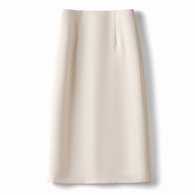 Office Lady Fashion Slim Solid Skirt Koreon Clothing Spring Summer Streetwear New High Waist Elegant Straight Midi Casual Skirts