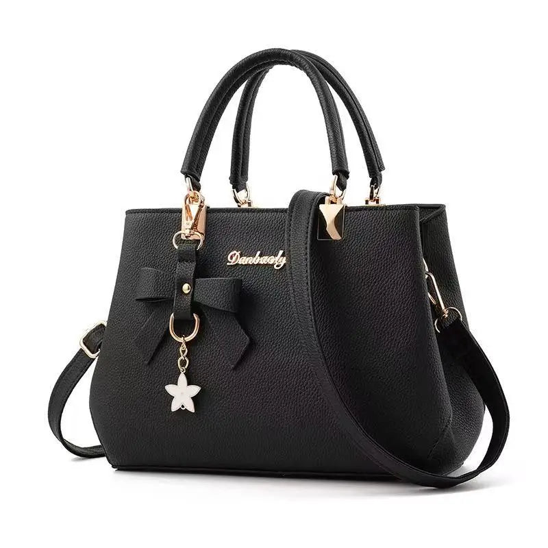 Women's Bow-Detail Handbag | Textured PU | Braviixx