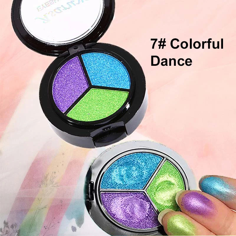 3 Colors Pearlescent Eyeshadow Palette Creamy Mousse Texture Earth Tones Nude Eye Shadow Waterproof Long Lasting for Daily Use