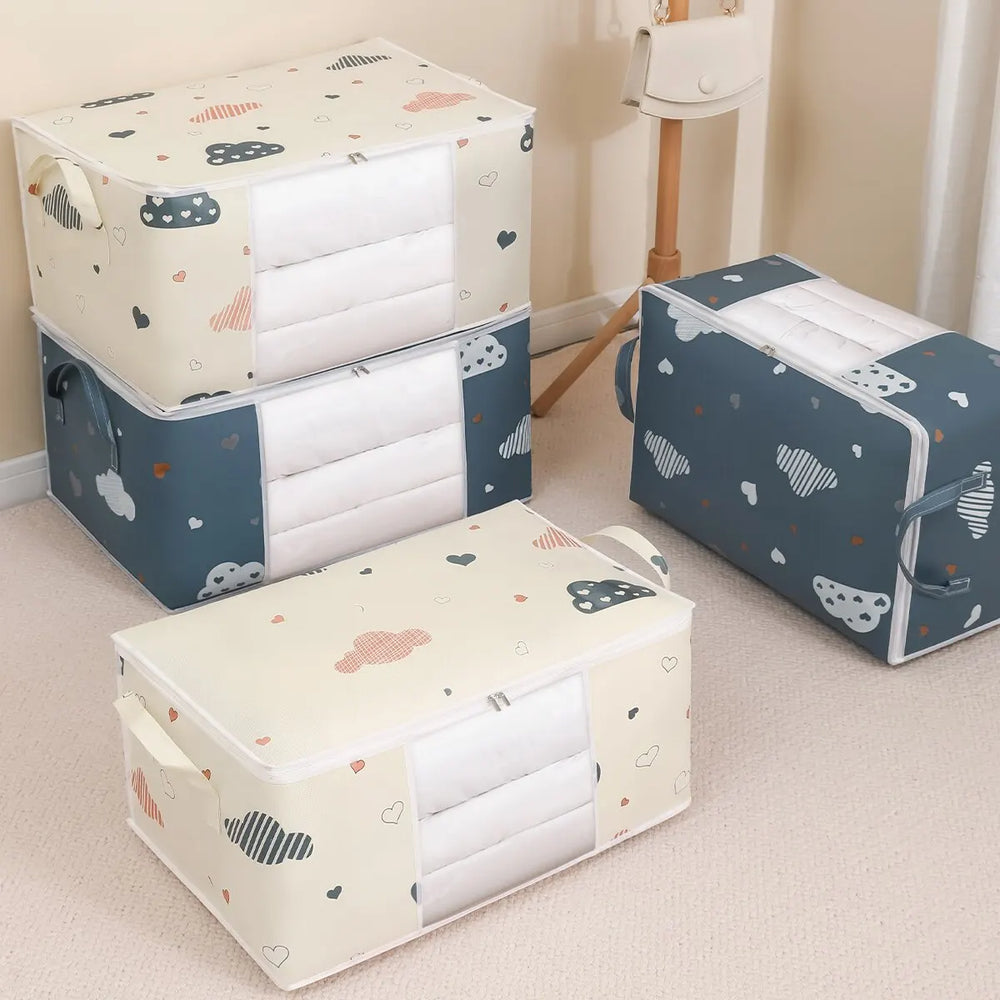Foldable Clothes Storage Bag | Bedding Organiser with Window | Braviixx