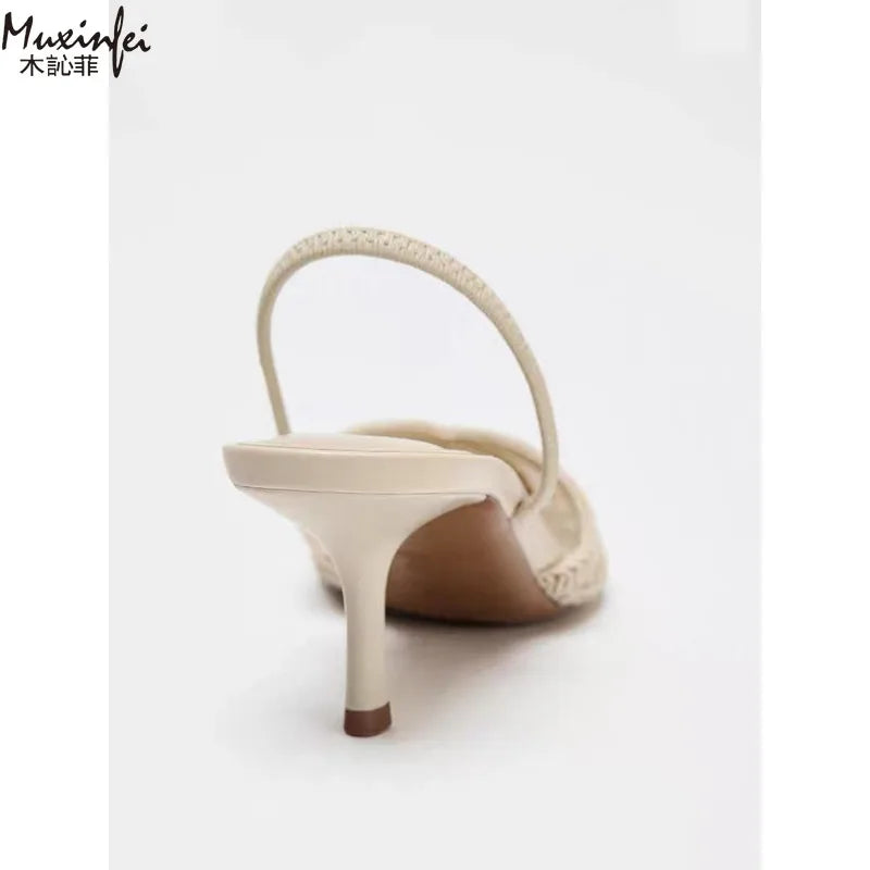 Women's Mesh Slingback Pumps | Pointed Toe & Slim Heel | Braviixx