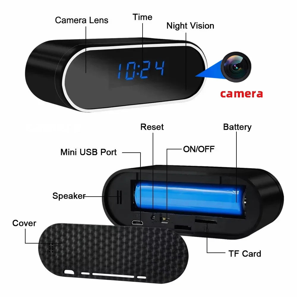 Wi-Fi Clock Camera | Remote Viewing & Night Vision | Braviixx
