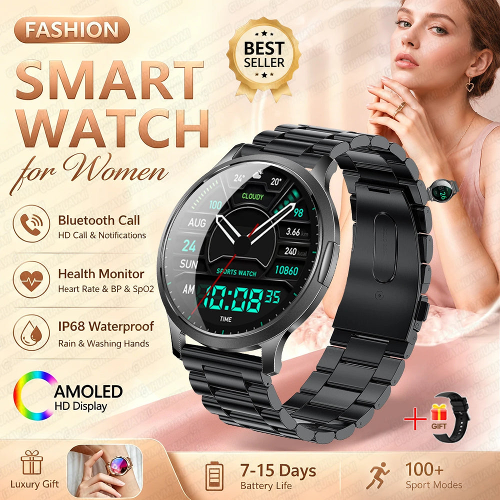 1.32" AMOLED Smart Watch with Bluetooth Calling & 100+ Sports Modes | Braviixx