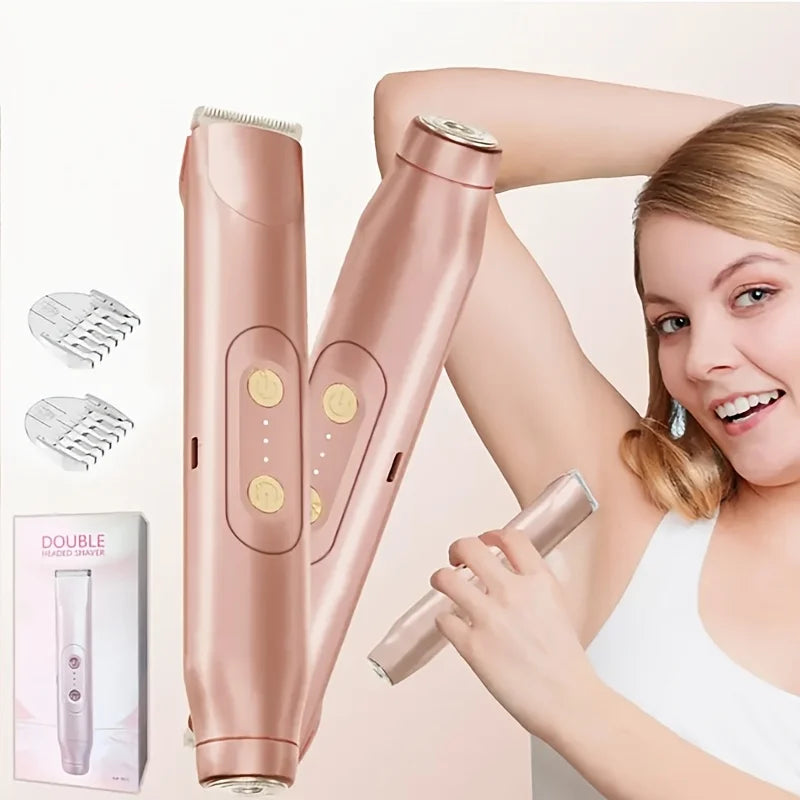 2-in-1 Women's Electric Shaver | Dual-Ended Face & Body Trimmer | Braviixx