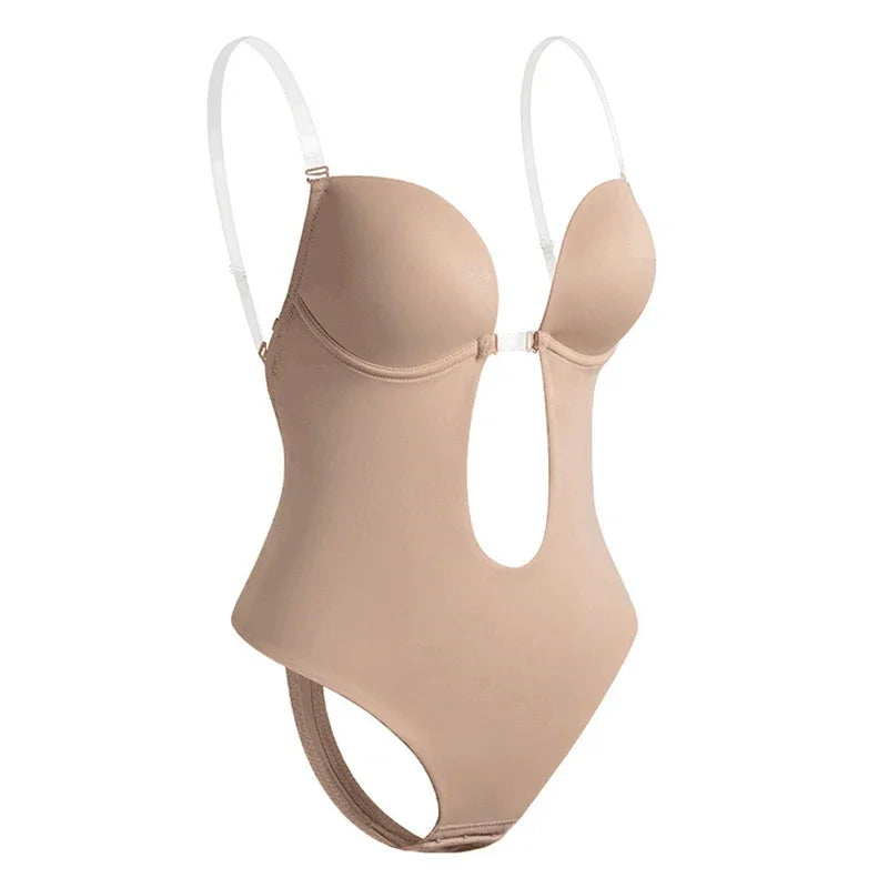 Women's Deep-V Backless Shapewear Bodysuit | Braviixx