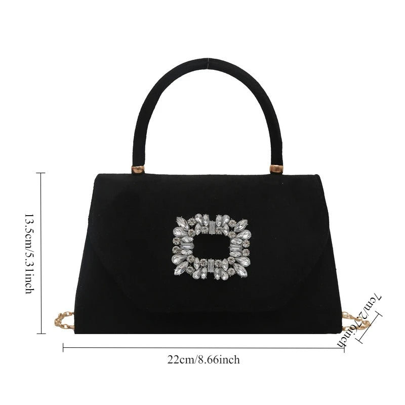 Embellished Mini Handbag | Top Handle & Chain Strap | Braviixx