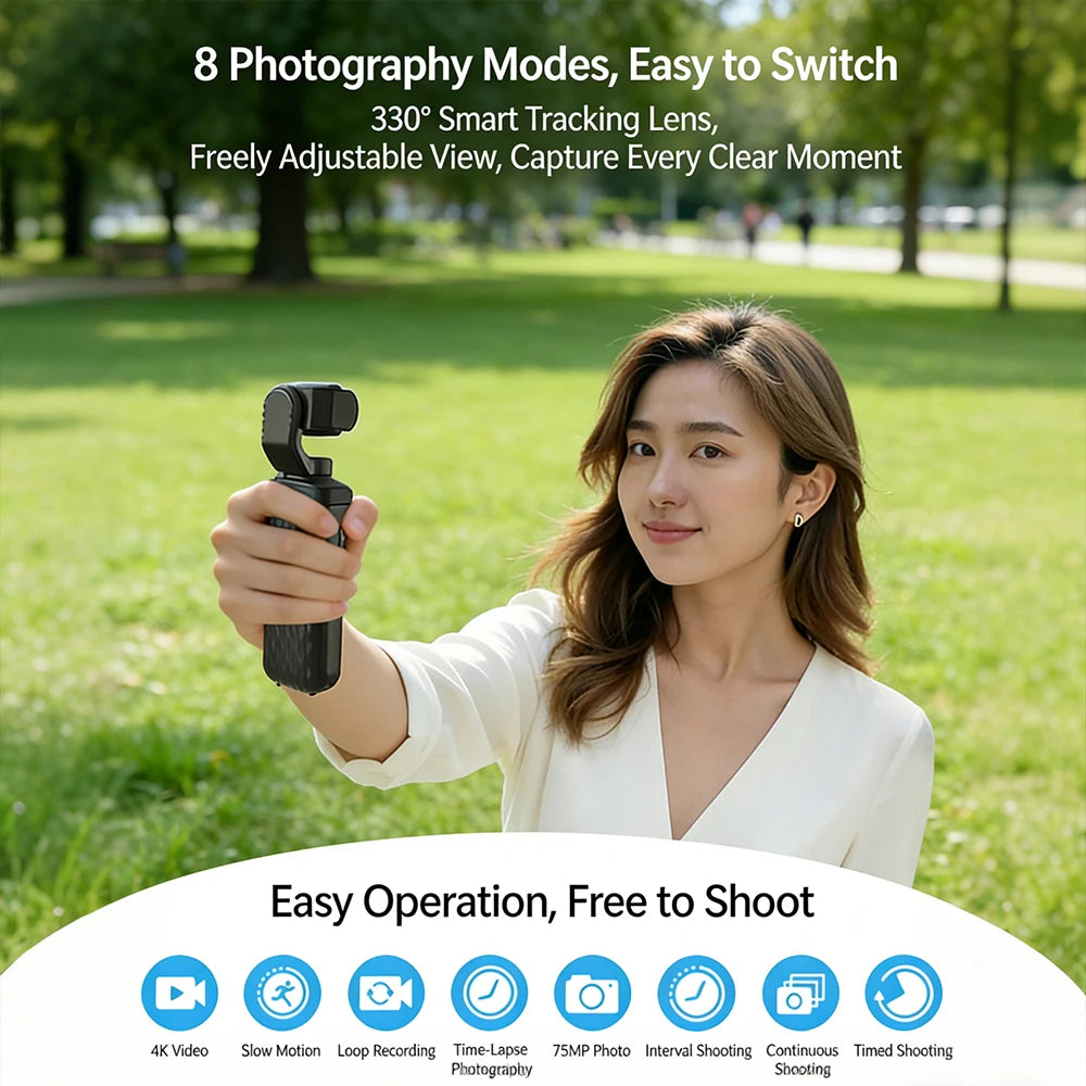 Pocket Vlogging Camera | Autofocus & Face Tracking | Braviixx
