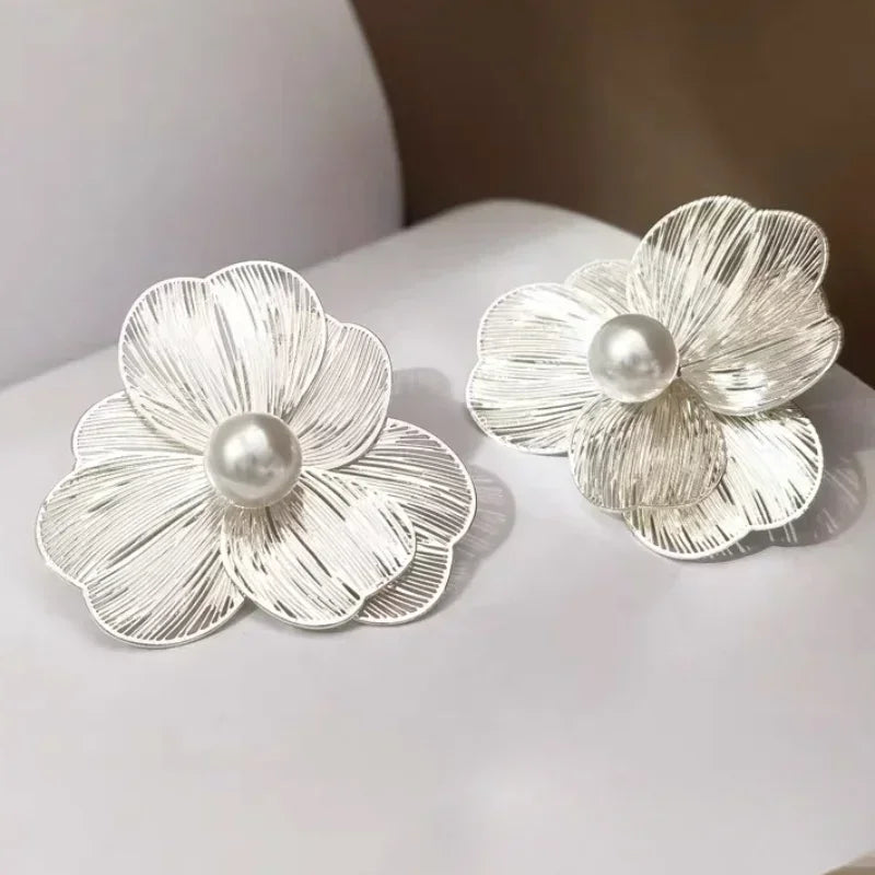 premium stainless steel statement pearl jewelry Women's earrings fashion cute earrings--Wholesale is supported