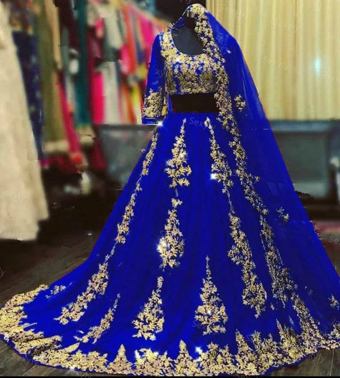 Floral Embellished Bridal Lehenga | Blouse & Dupatta Set | Braviixx