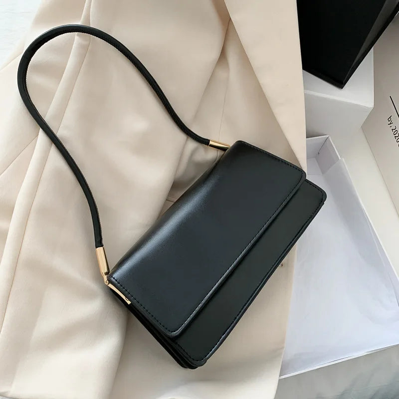 Minimalist Flap Shoulder Bag | Two Designs & Smooth PU Finish | Braviixx