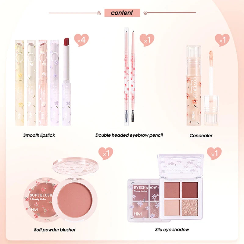 8-Piece Lipstick Makeup Kit | Full Color Set | Braviixx