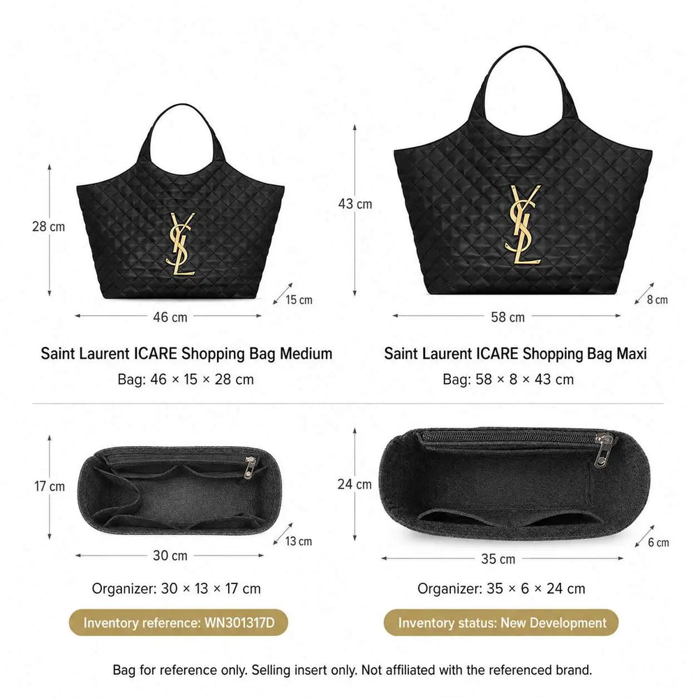 Handbag Organizer Insert | Zip Pocket & Two Sizes | Braviixx
