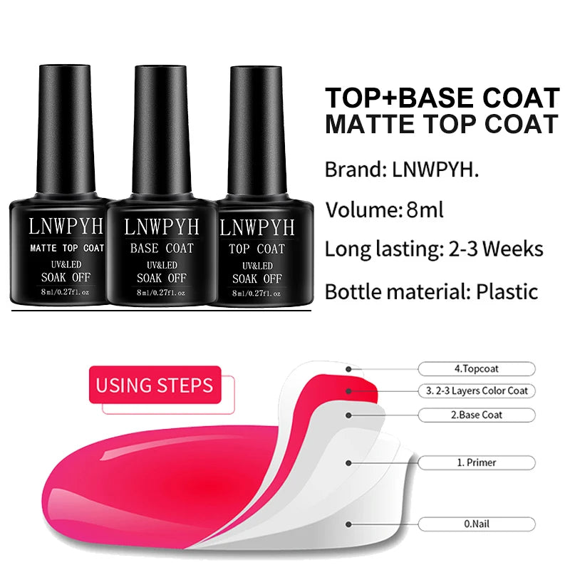 UV/LED Gel Nail Polish Kit with Lamp | 27 Colors & Extension Gel | Braviixx