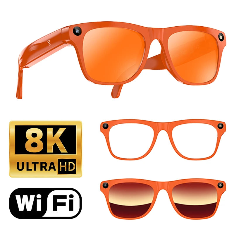 AI Smart Glasses with 8MP HD Camera | Bluetooth Calling, AI Translation, Video Recording & Music Playback | Braviixx