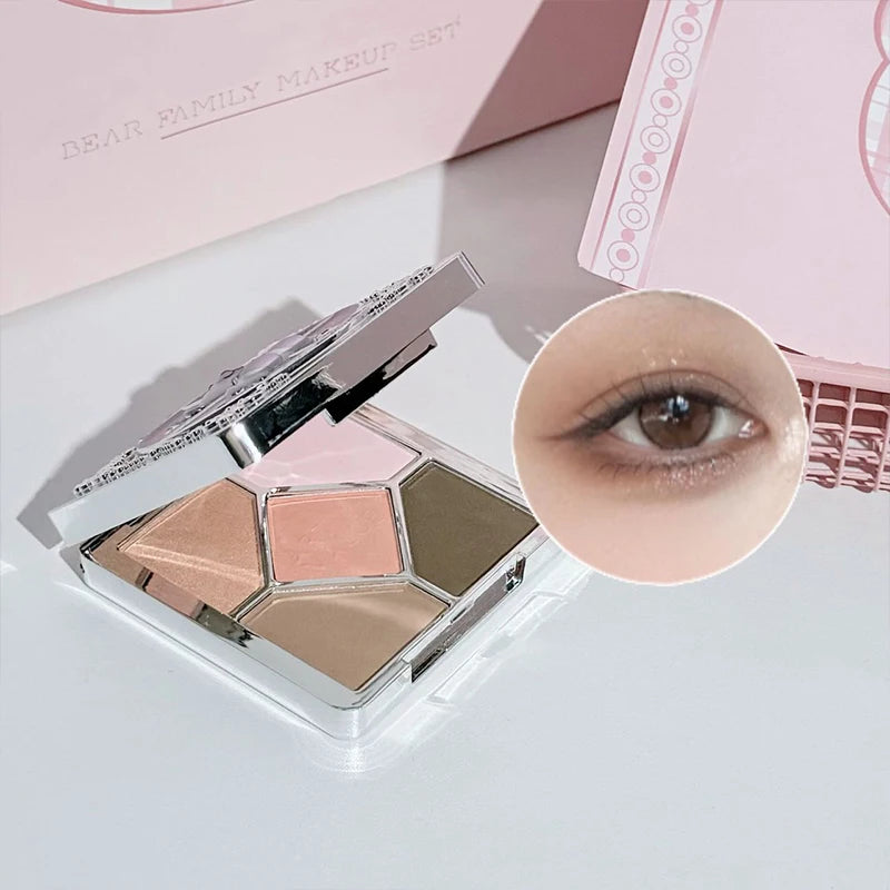 7-Piece Makeup Gift Set | Lip Colors, Powder, Blush & Eye Palette | Braviixx