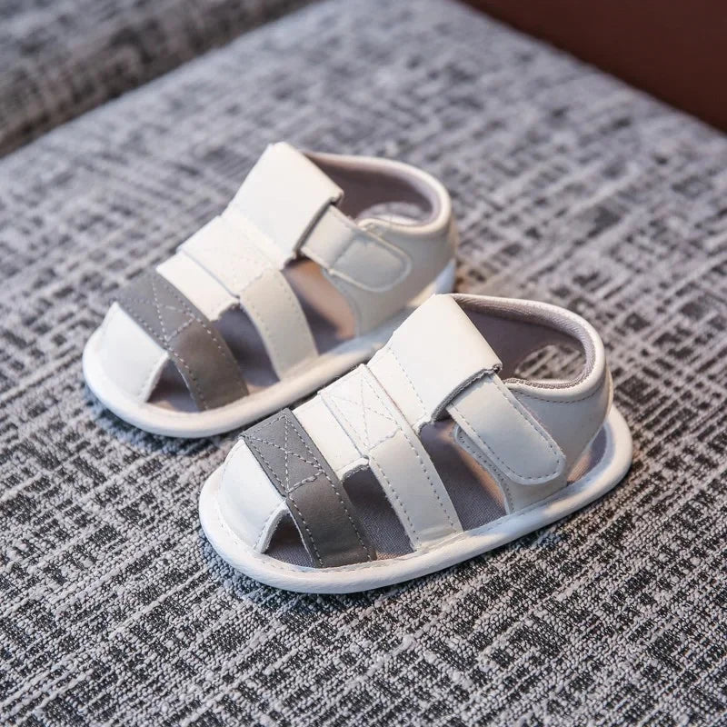 Baby Two-Tone First-Step Sandals | Braviixx