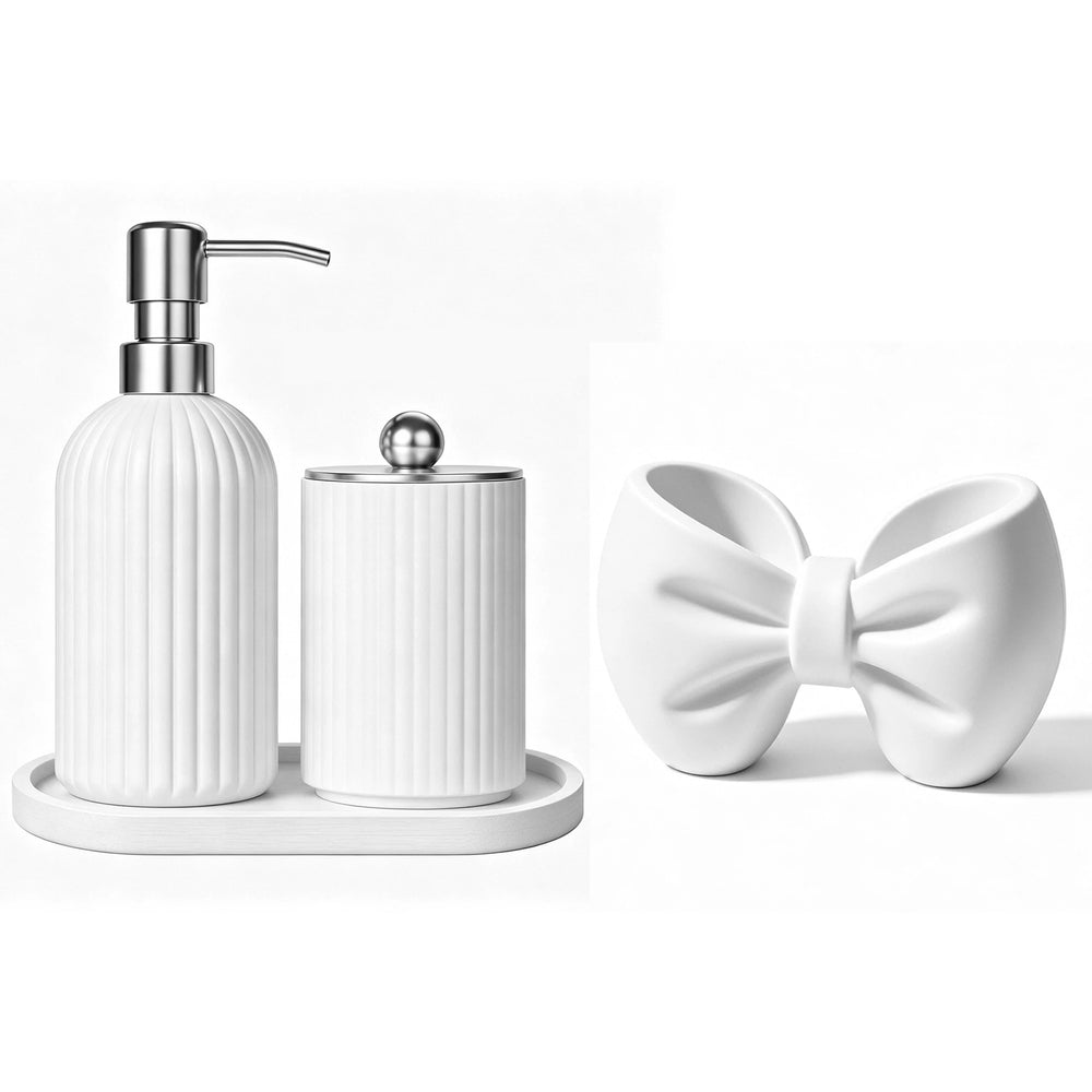 4-Piece Bathroom Counter Accessories Set | Braviixx