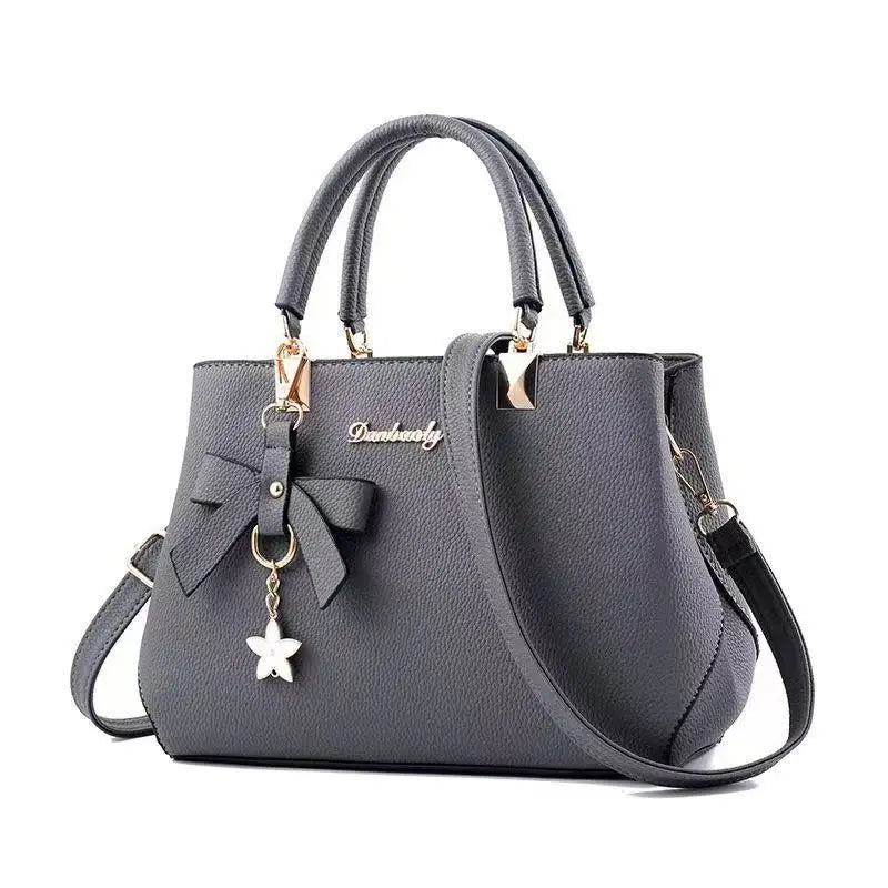Women's Bow-Detail Handbag | Textured PU | Braviixx