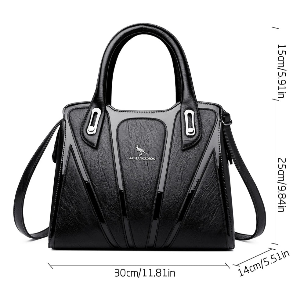 Multi-Compartment Top-Handle Shoulder Bag | Braviixx