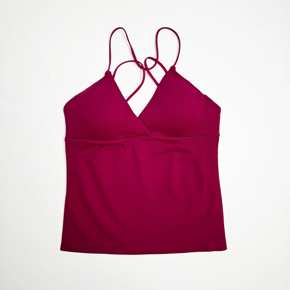 Women's Seamless Twist Front Longline Yoga Tank Top
