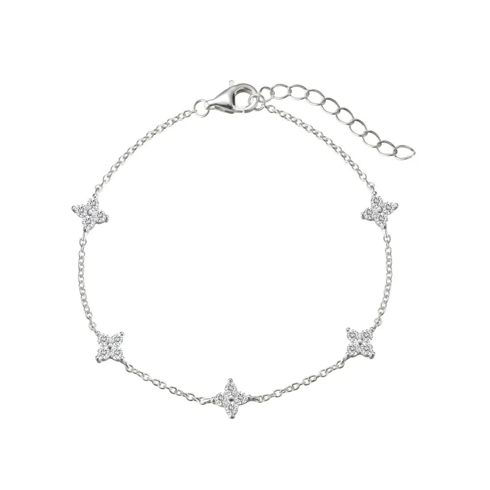Women's Four-Petal Flower Jewelry | Necklace or Bracelet | Braviixx