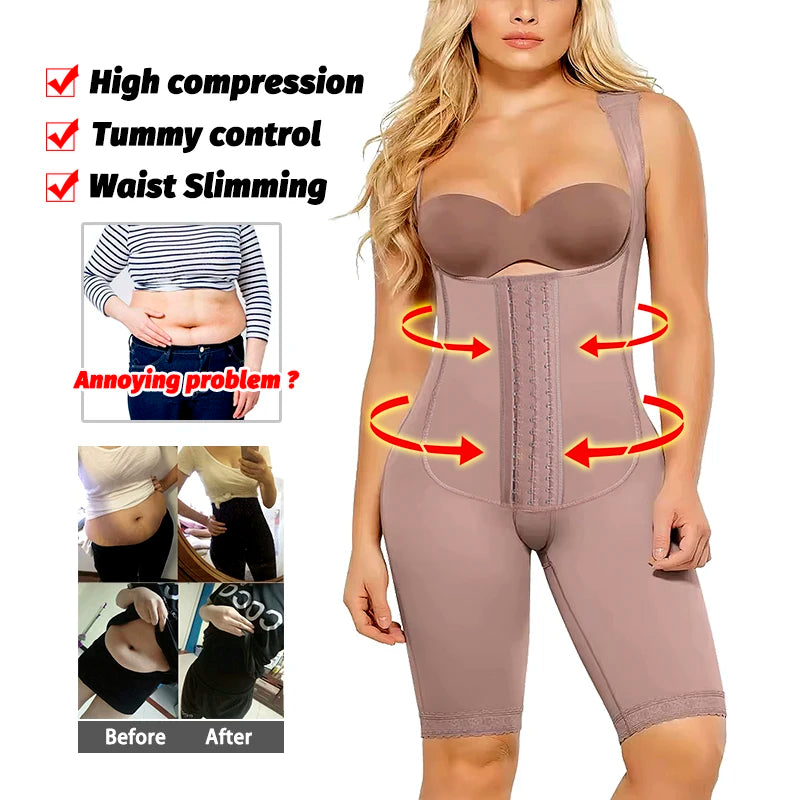 Colombian Faja Hook-Front Bodysuit | Firm Control | Braviixx