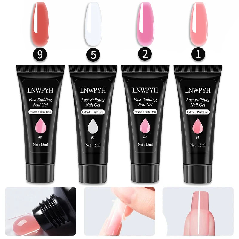 UV/LED Gel Nail Polish Kit with Lamp | 27 Colors & Extension Gel | Braviixx