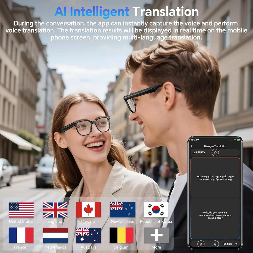 8MP AI Camera Smart Glasses with Bluetooth Audio | Braviixx