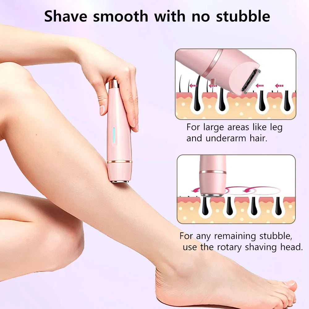 3-in-1 Women's Electric Shaver | Body, Face & Nose Trimmer | Braviixx