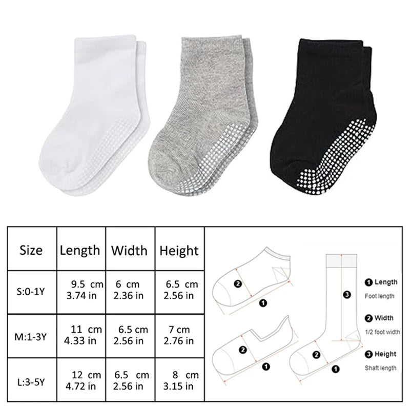12-Pair Kids’ Grip Crew Socks | Braviixx