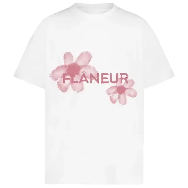 2026 New Summer Flaneur Homme Floral Graphic Brand Pattern Printed Luxury Brand Men 'and Women' T-shirts Top