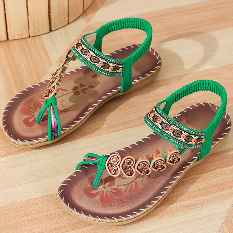 Women's Sandals Bohemia Style Sandals Summer 2026 Shoes For Woman Flip Flops Beach Summer Shoes Women Low Heels Footwear