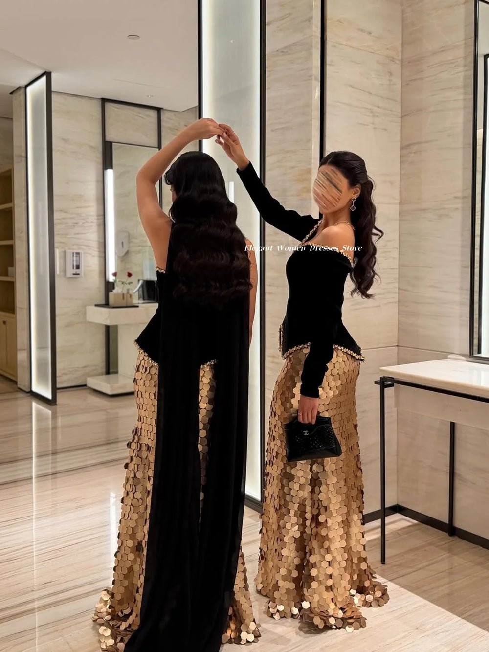 Off-Shoulder Sequin Mermaid Gown | Tiered Satin Pageant & Formal Evening Dress