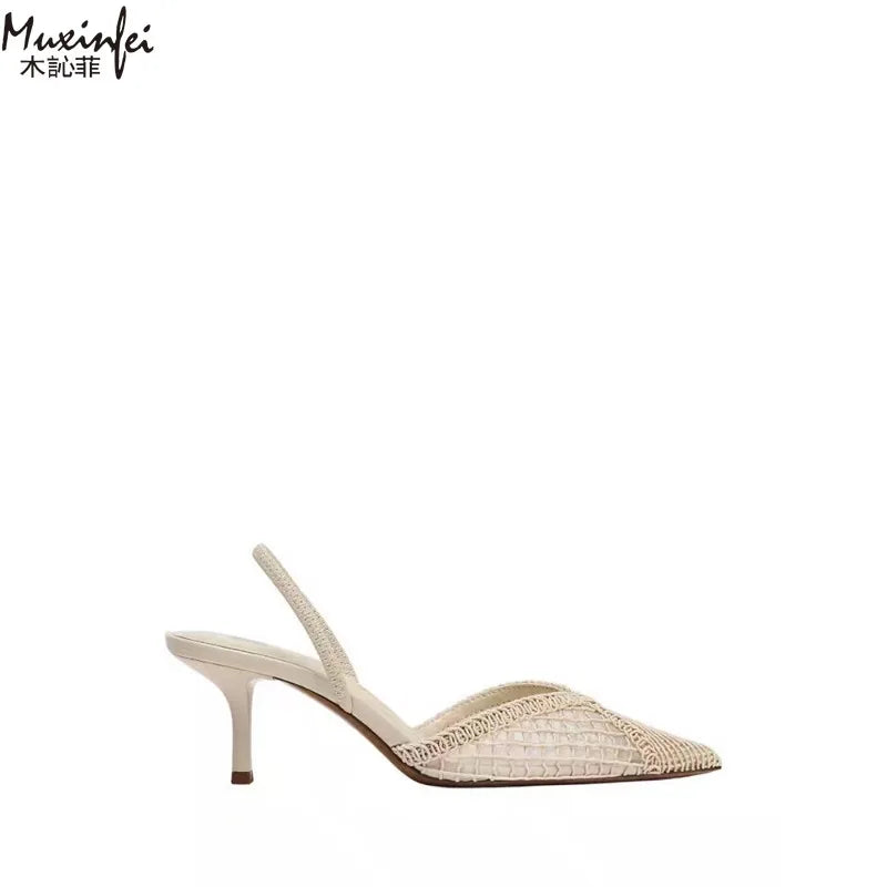 Women's Mesh Slingback Pumps | Pointed Toe & Slim Heel | Braviixx