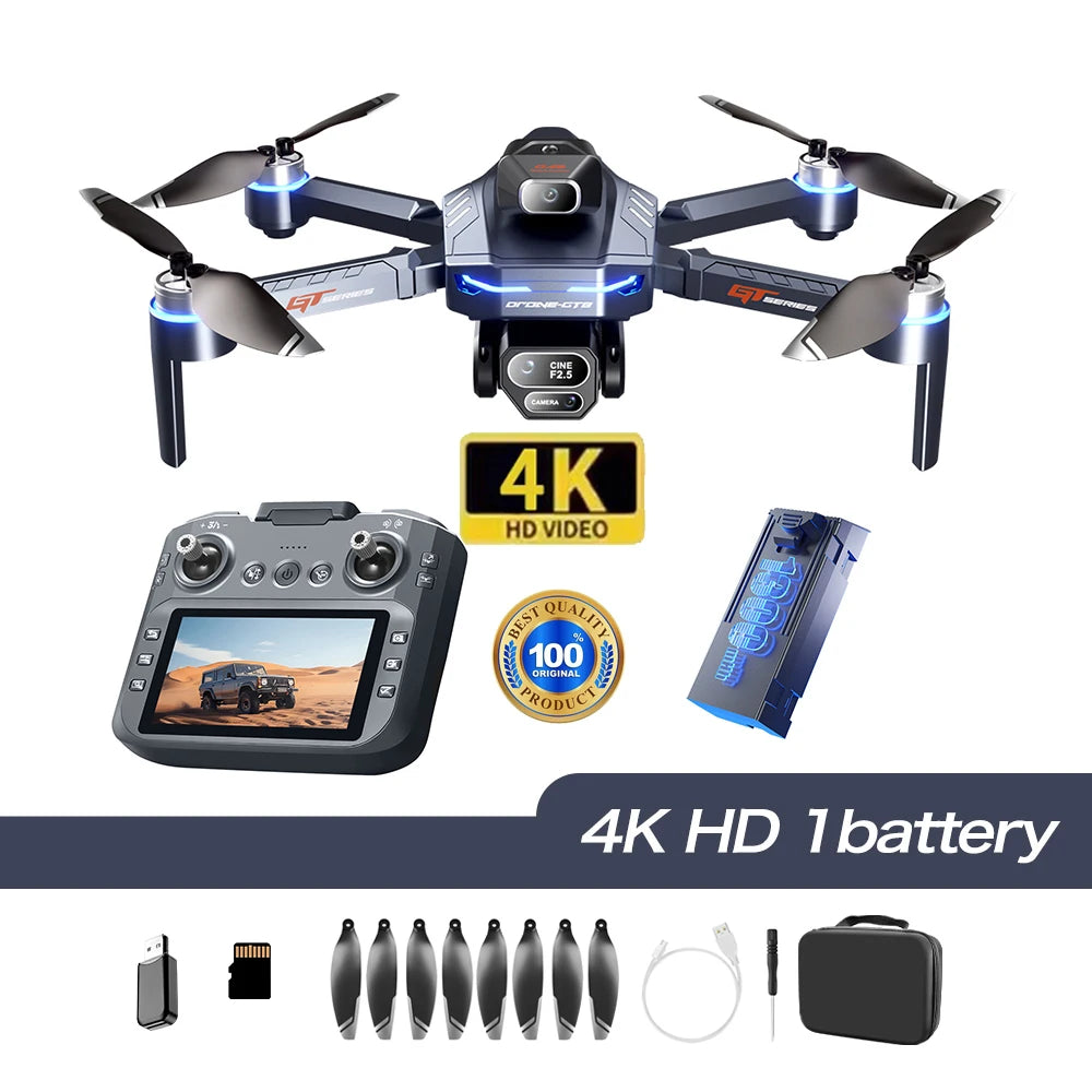 GPS Camera Drone with Screen Remote | 4K/6K/8K HD Foldable Quadcopter | Braviixx