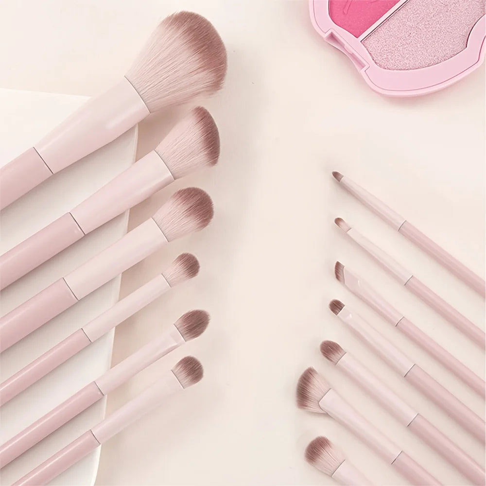 Makeup Brush Set for Beginners, Eye Shadow, Blush, Contour, Blend, Nose Shadow, Concealer, Complete Kit for New Users, Essential