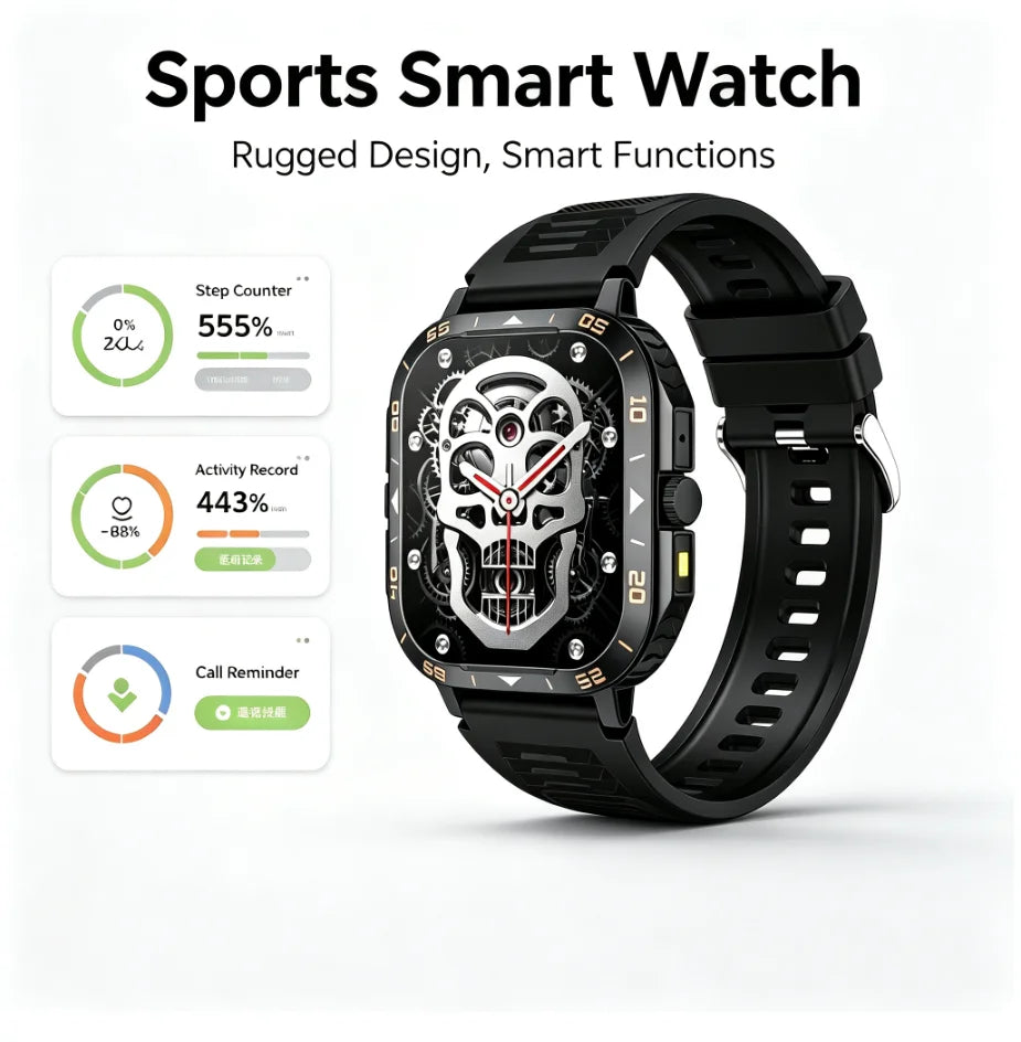 Sports Smartwatch | Bluetooth Calls & Camera Remote | Braviixx