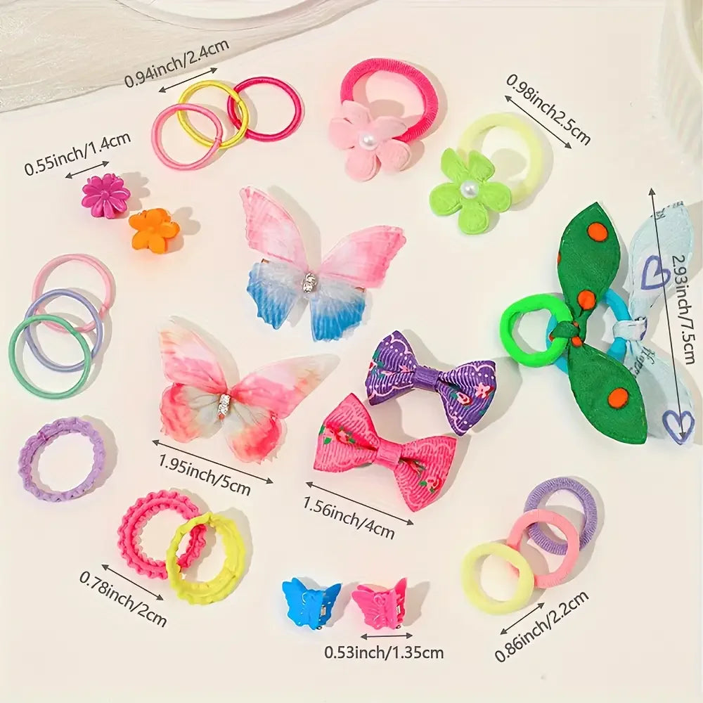 555-Piece Girls' Butterfly Hair Accessories Set | Braviixx