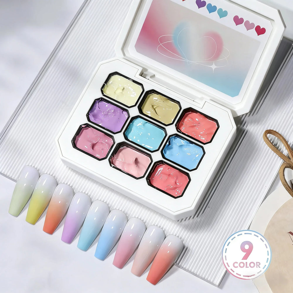 9-Color Solid Nail Polish Palette | Braviixx