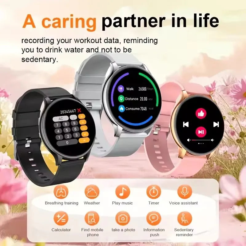 Round Smart Watch with Bluetooth Calling & Custom Watch Faces | Braviixx