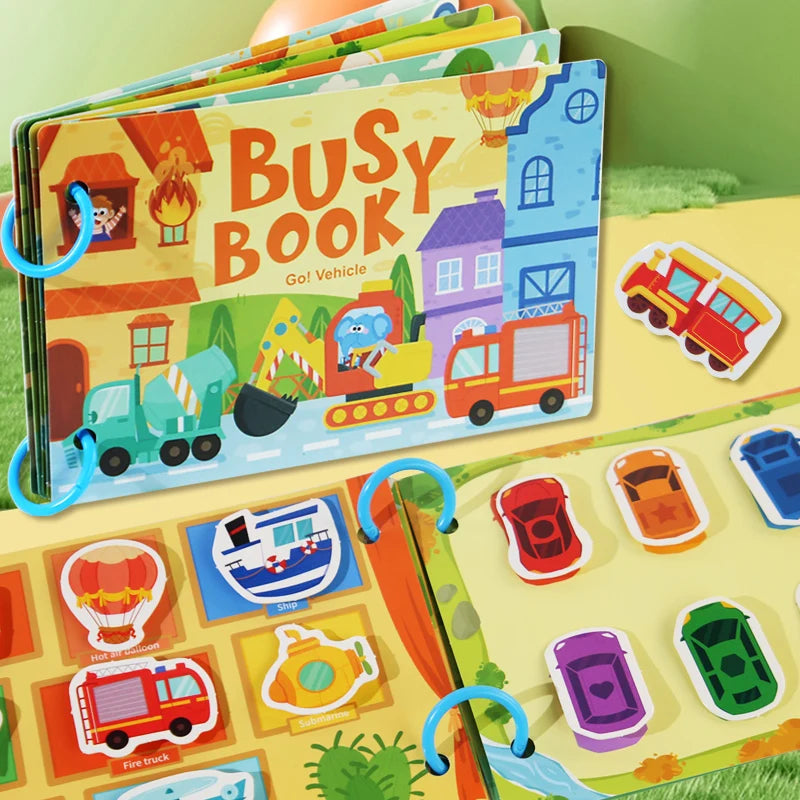 Kids' Themed Busy & Matching Book | Braviixx
