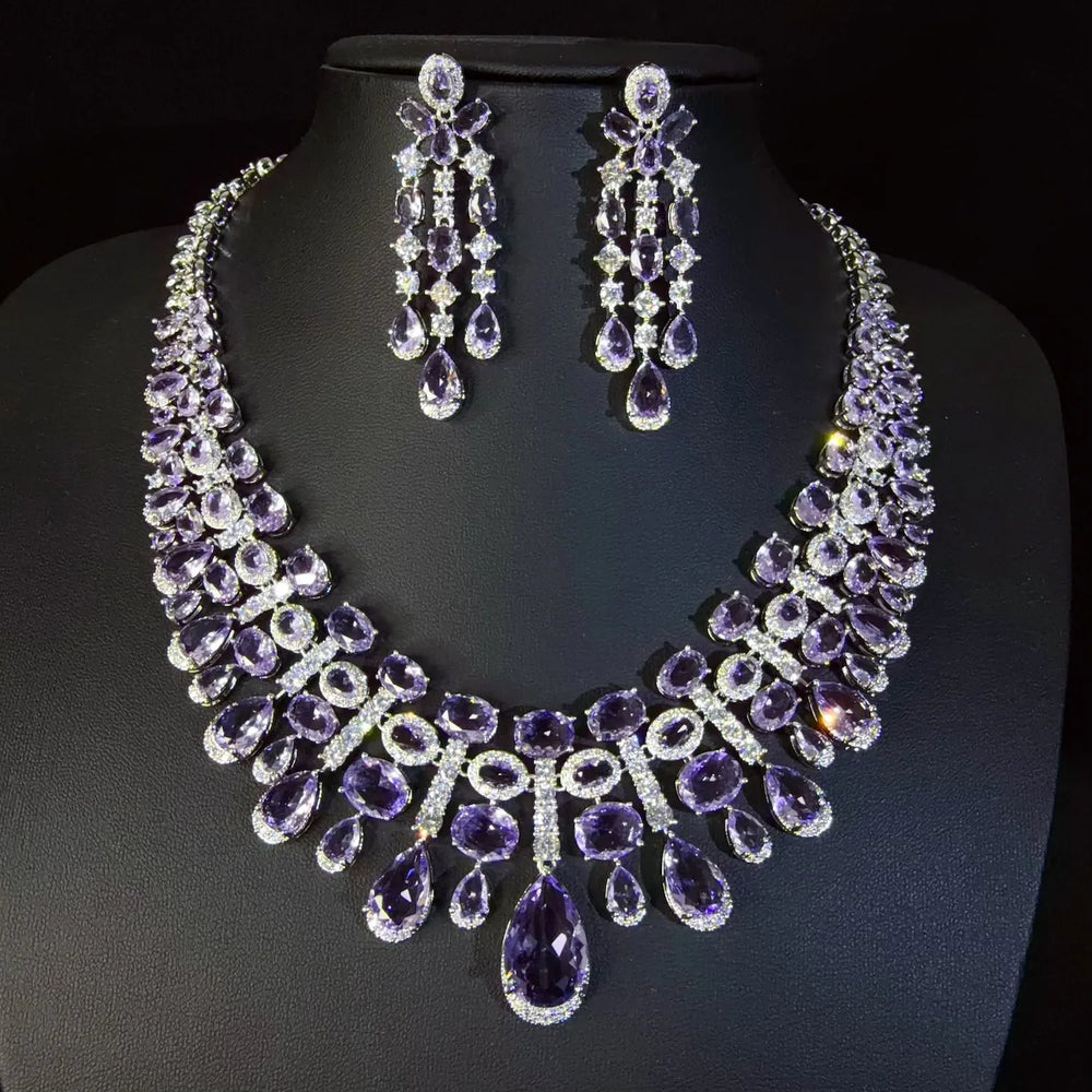 Statement Drop Necklace & Earrings Set | Braviixx