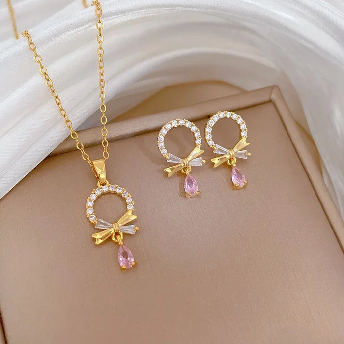 Geometric Zircon-Style Necklace & Set Options | Braviixx