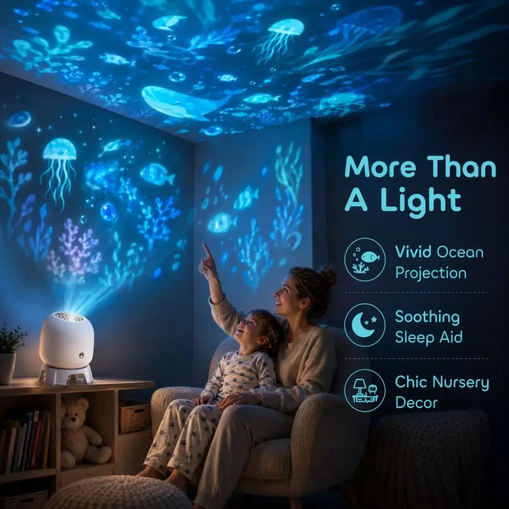 Ocean Projection Light | USB & Rotating Lamp Options | Braviixx
