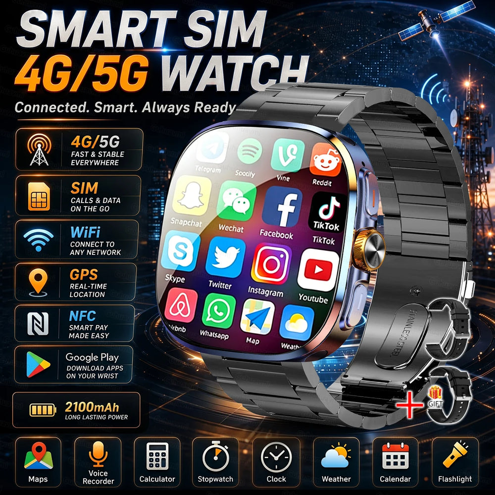 4G SIM Smartwatch | AMOLED & Rotating Camera | Braviixx