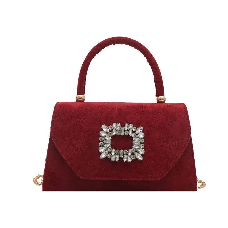 Embellished Mini Handbag | Top Handle & Chain Strap | Braviixx