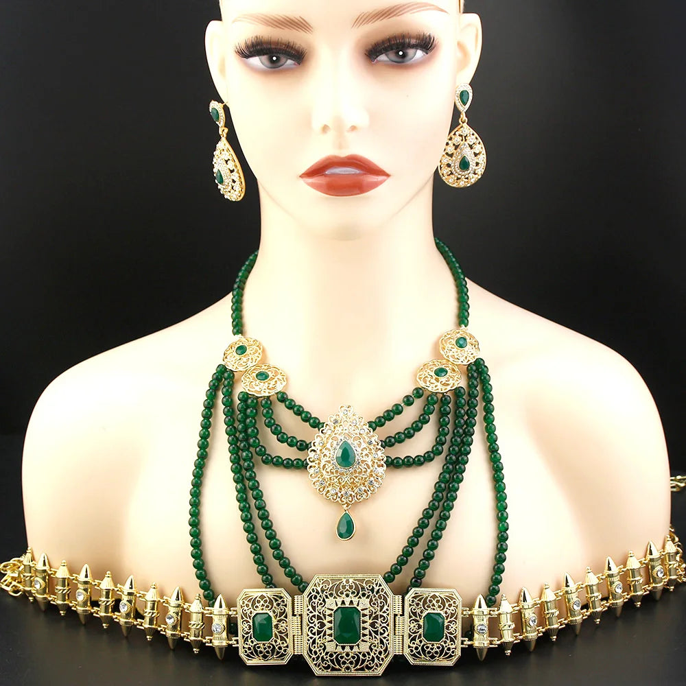 Layered Bead Caftan Jewellery Set | Braviixx